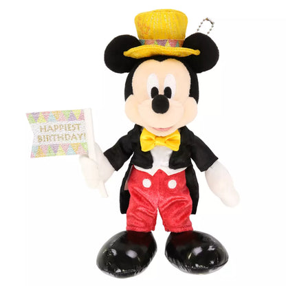 Tokyo Disney Resort - Mickey Mouse - Happy Birthday - Plush Keychain / Badge