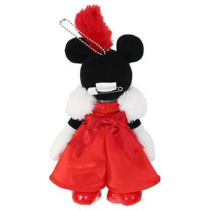 DISNEYSEA LIMITED - We Love Big Band Beat - Minnie Mouse Plush Keychain / Pin