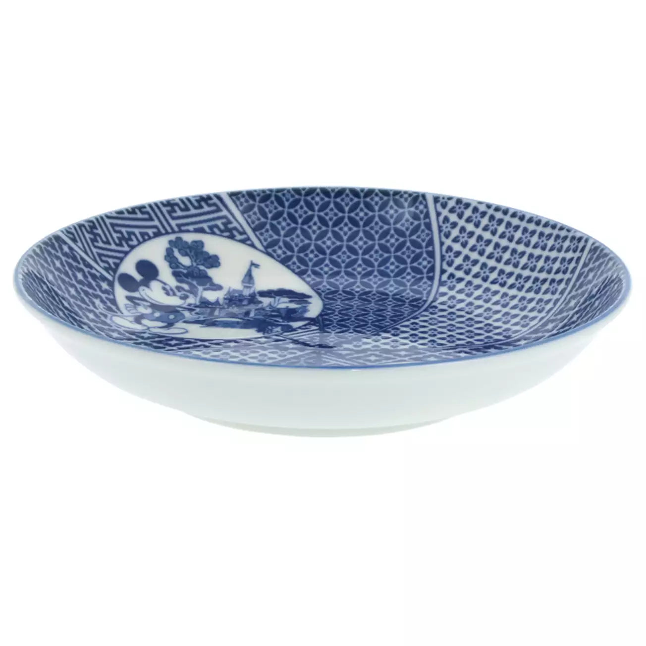 Tokyo Disney Resort - Japanese Style Plate - Mt Prometheus & Cinderella Castle (Swirl)