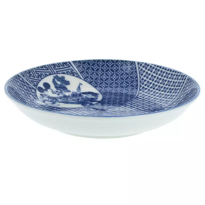 Tokyo Disney Resort - Japanese Style Plate - Mt Prometheus & Cinderella Castle (Swirl)