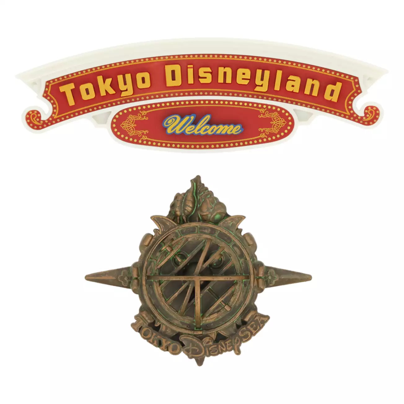 MAY 28 PREORDER - Tokyo Disney Resort - Disneysea & Disneyland Logo Magnet Set