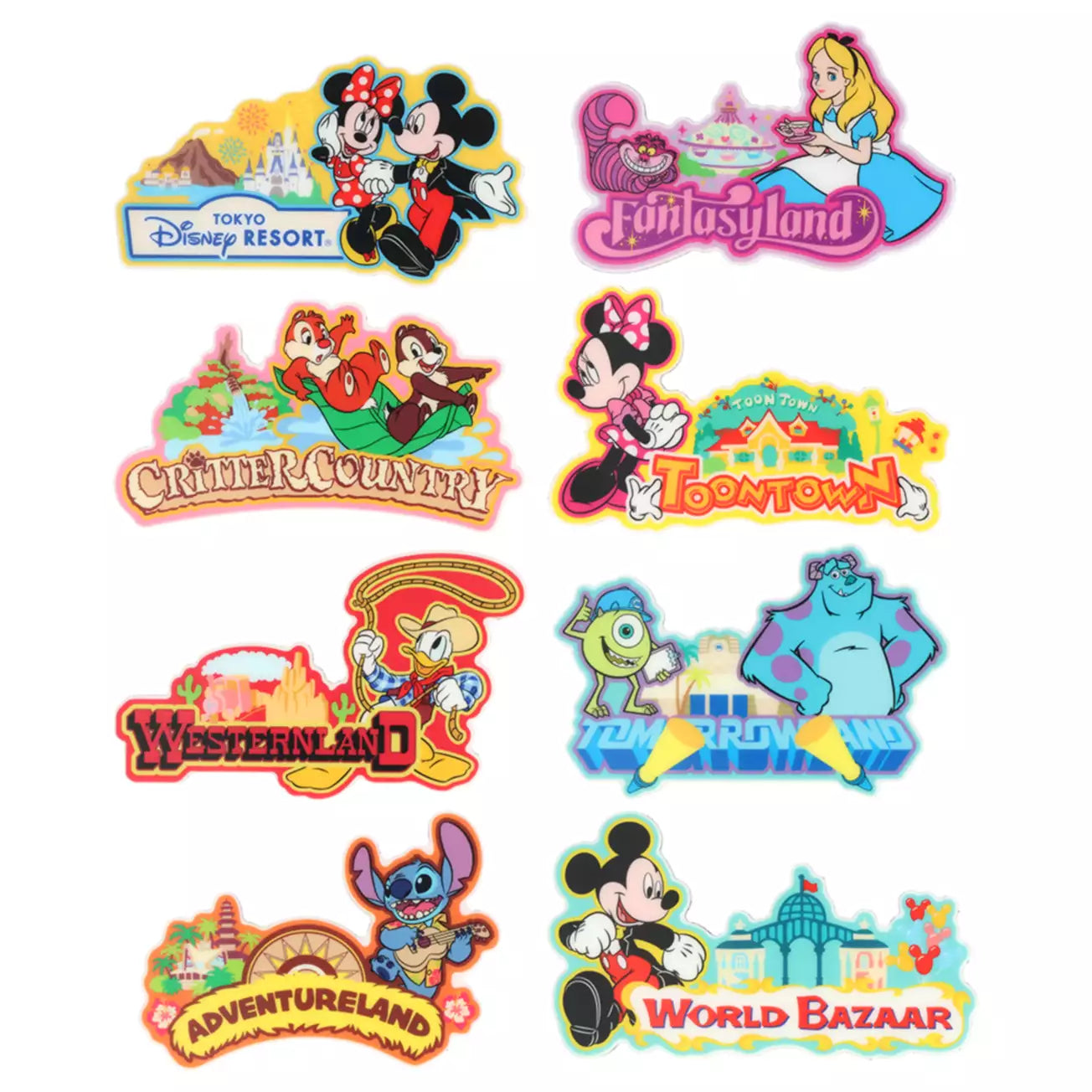Tokyo Disney Resort - Tokyo Disneyland Lands - Magnet Blind Box (Full Set)