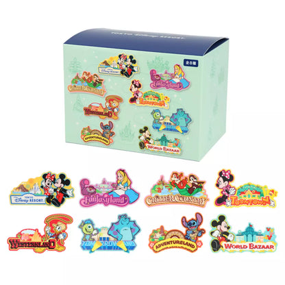 Tokyo Disney Resort - Tokyo Disneyland Lands - Magnet Blind Box (Full Set)