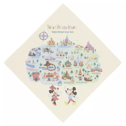 Tokyo Disney Resort - Park Map - Wash Towel