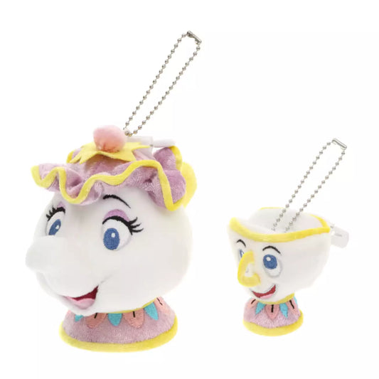 Tokyo Disney Resort - Beauty & the Beast - Mrs Potts and Chip - Plush Keychain Set