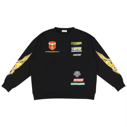 OCT 22 PREORDER - Tokyo Disney Resort - Cars - Lightning McQueen - Oversized Unisex Sweatshirt (Black)
