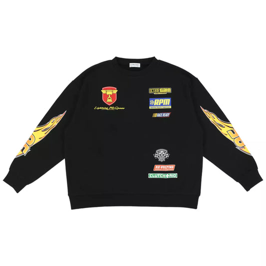 OCT 22 PREORDER - Tokyo Disney Resort - Cars - Lightning McQueen - Oversized Unisex Sweatshirt (Black)