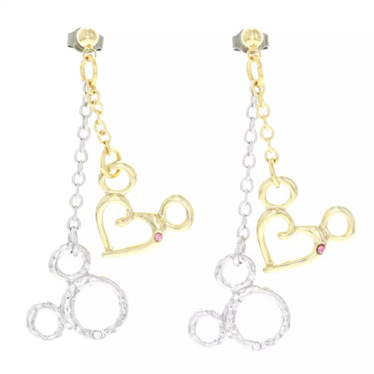 Tokyo Disney Resort - Mickey Mouse - Silver & Gold Earrings