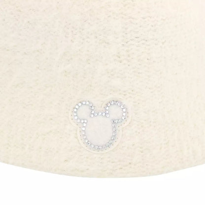 Tokyo Disney Resort - Cream Ears Fluffy Hat - Adult Size - Rhinestone