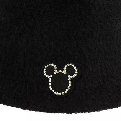 Tokyo Disney Resort - Black Ears Fluffy Hat - Adult Size - Rhinestone