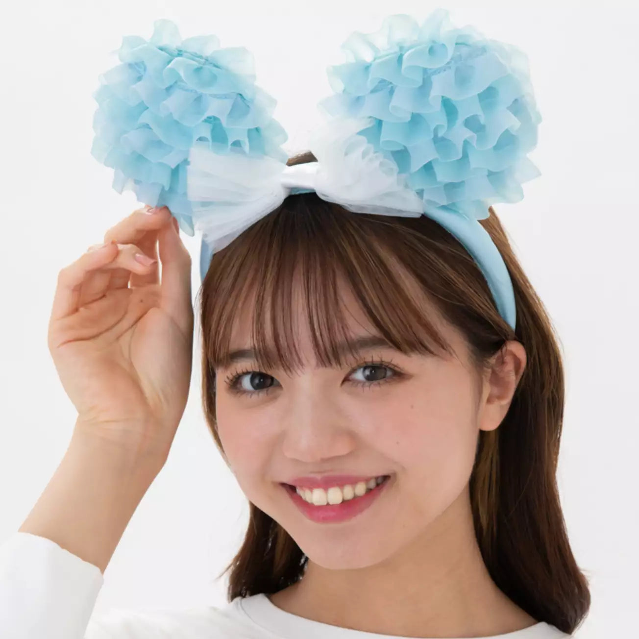 Tokyo Disney Resort - Tulle Minnie Ears - Blue x White
