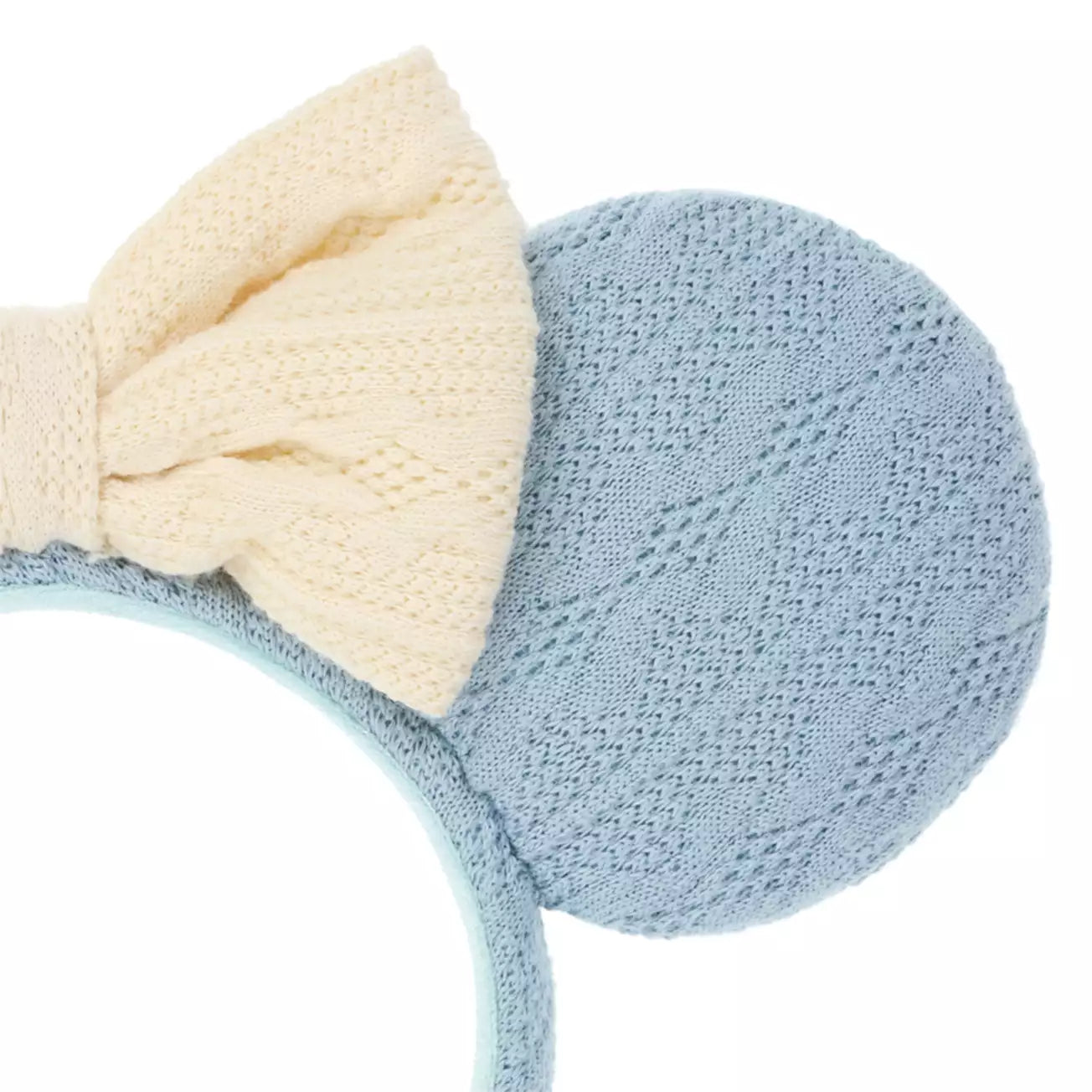 Tokyo Disney Resort - Knit Sweater Style Cream x Blue - Minnie Ears