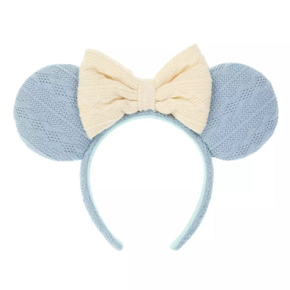 Tokyo Disney Resort - Knit Sweater Style Cream x Blue - Minnie Ears