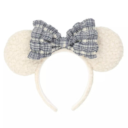 Tokyo Disney Resort - Fluffy Cream x Blue - Minnie Ears