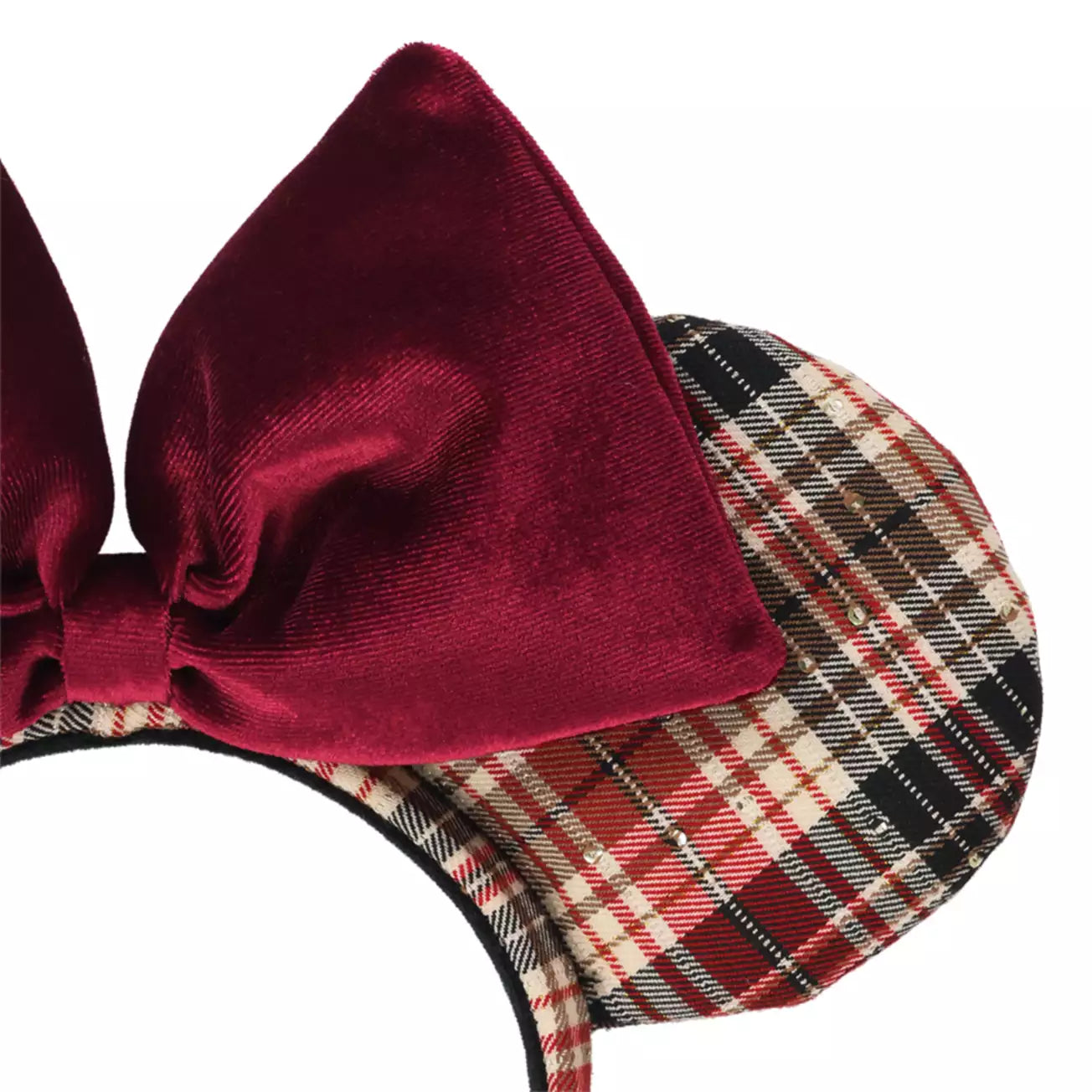 OCT 2 PREORDER - Tokyo Disney Resort - Red Plaid Velvet Ribbon - Minnie Ears