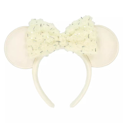 MAY 28 PREORDER - Tokyo Disney Resort - Minnie Mouse - Cream Sequin Minnie Ears