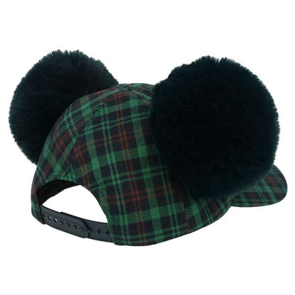 OCT 22 PREORDER - Tokyo Disney Resort - Mickey Mouse - Plaid Pompom Cap (Green)