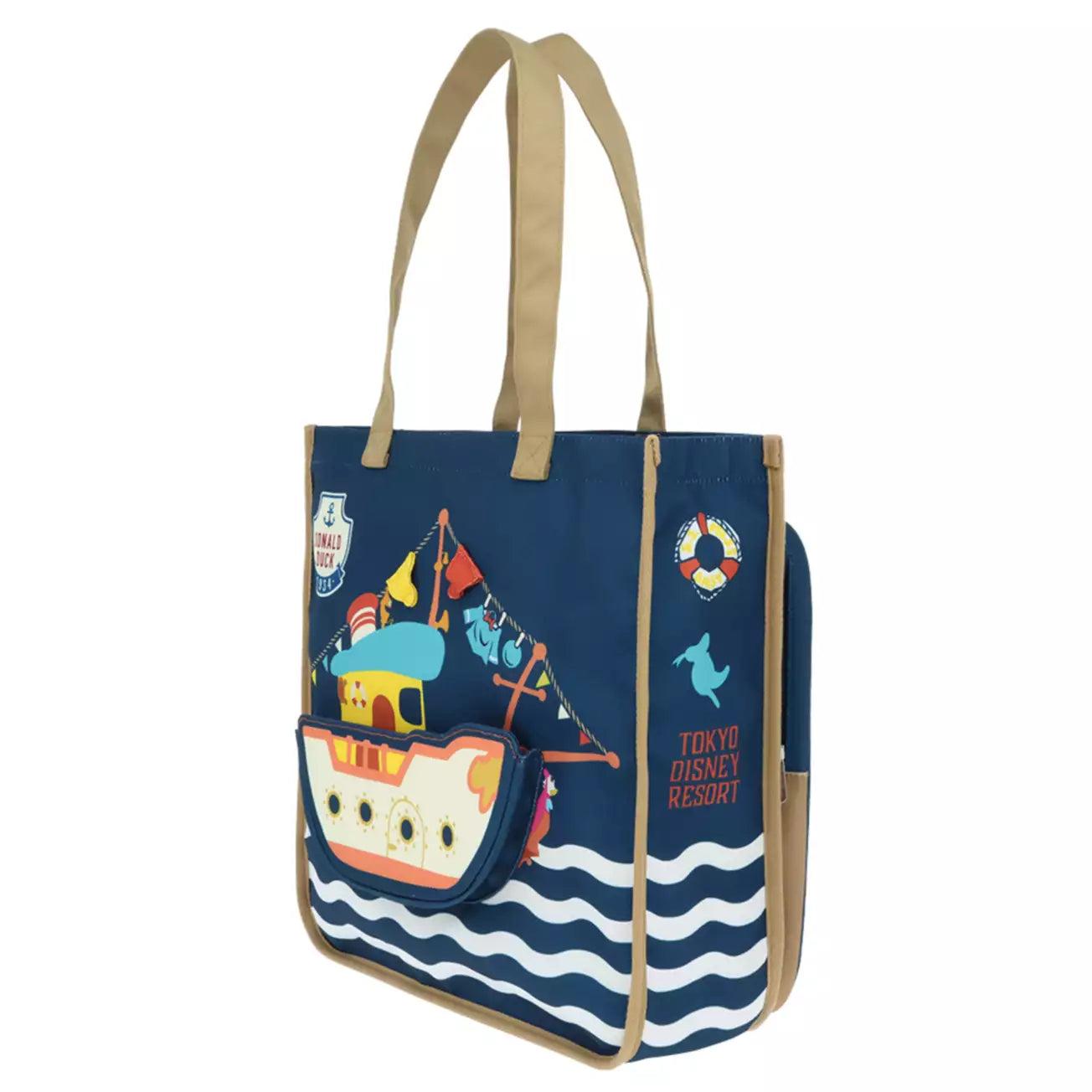 Tokyo Disney Resort - Donald Duck - Boat Tote Bag (With Pocket for Plush Badge)