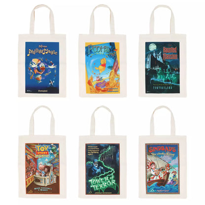 JULY 16 PREORDER - Tokyo Disney Resort - Set of 6 Tote Bags - Ride Theme