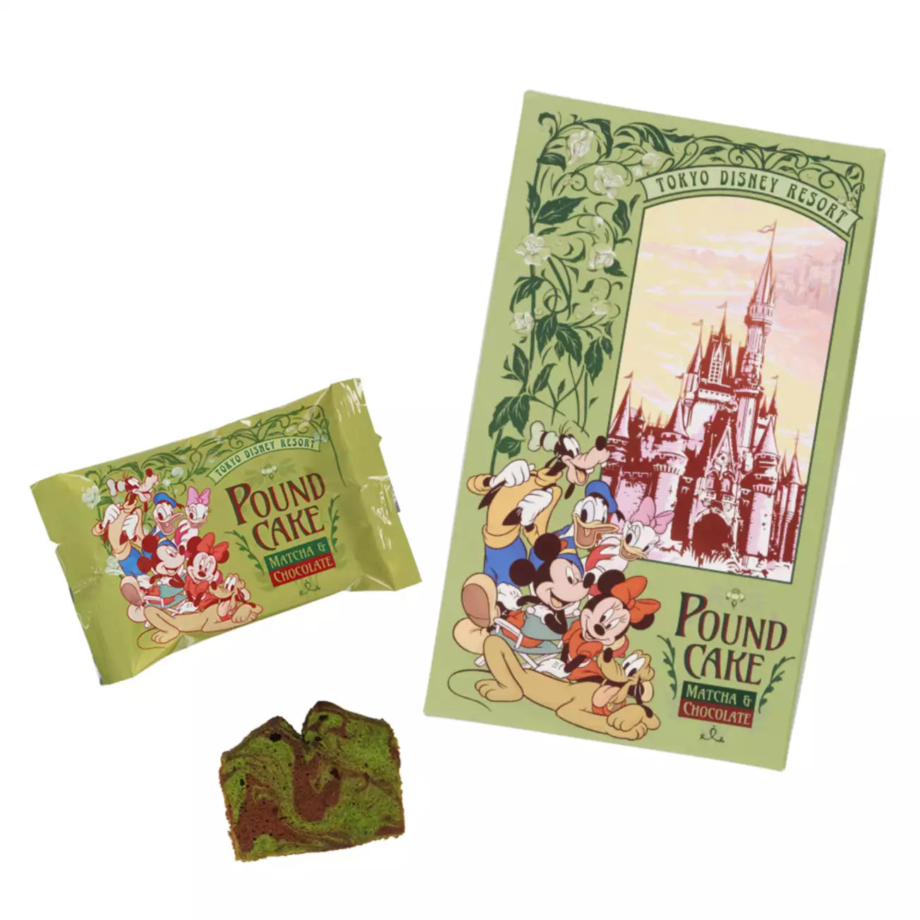 Tokyo Disney Resort - Matcha & Chocolate - Pound Cake - 5 Pieces