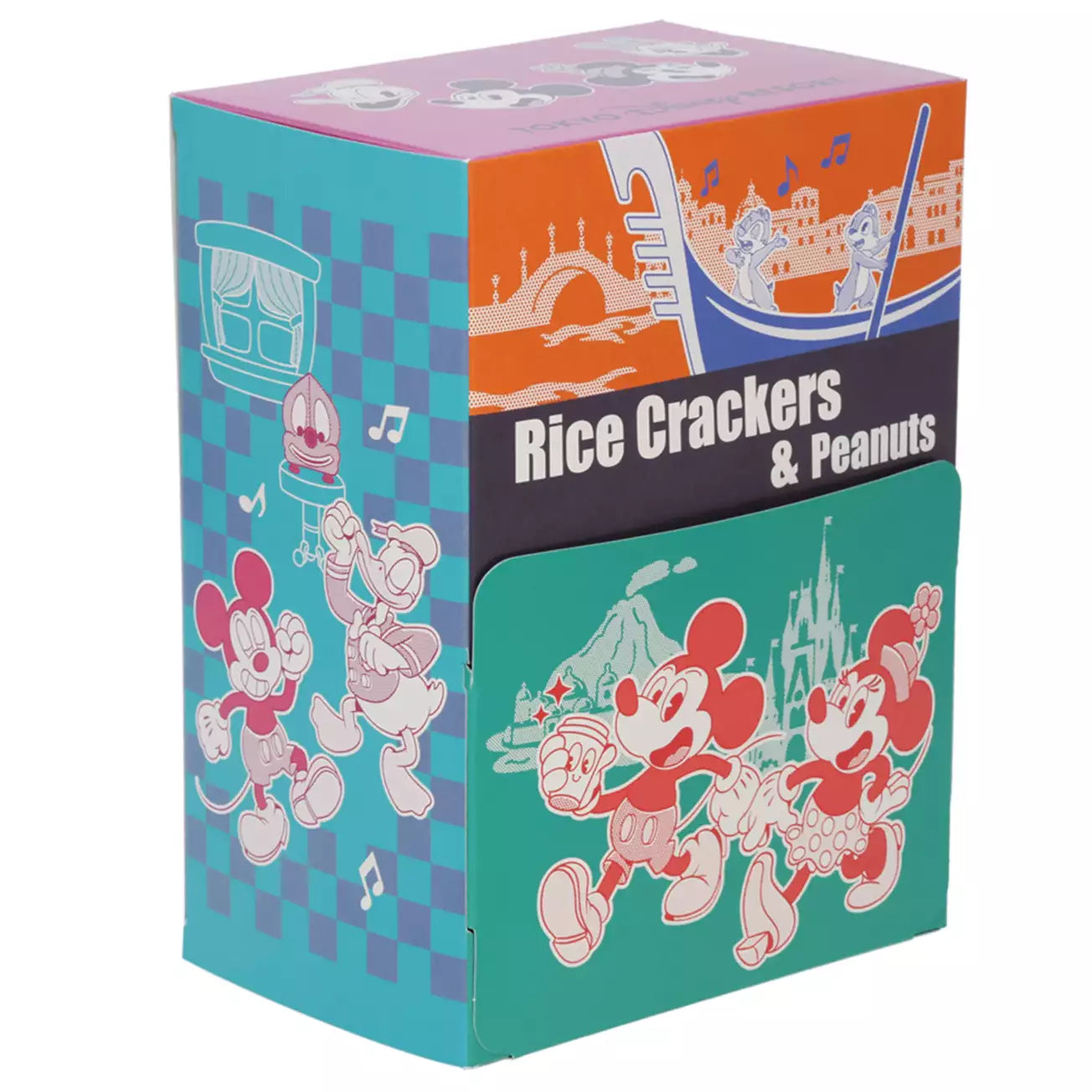 Tokyo Disney Resort - Mickey Mouse & Friends - Rice Crackers & Peanuts - Paper Box