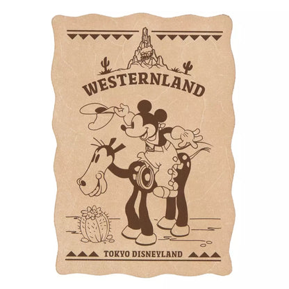 Tokyo Disney Resort - Frontierland / Westernland - Mickey Mouse - Leather Postcard
