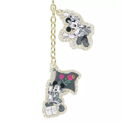 Tokyo Disney Resort - Pirates of the Caribbean - Minnie & Mickey Mouse - Keychain Strap with Sticker