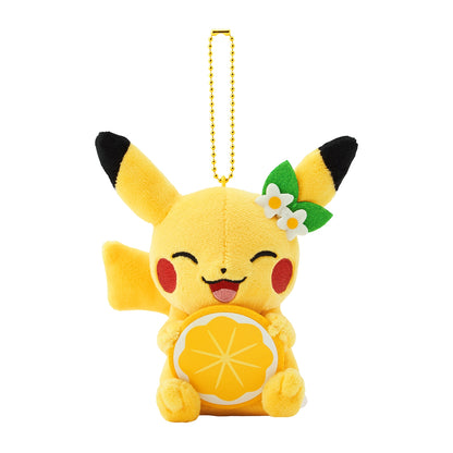 Japan Pokemon Center Original - Pikachu - Hiroshima Limited - Lemon Plush Keychain