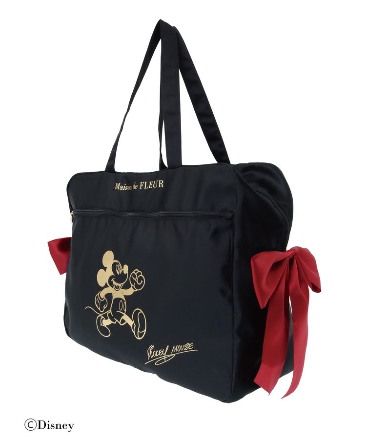 Disney Japan x Maison De Fleur - Mickey Mouse - Double Ribbon - Carry-on Bag
