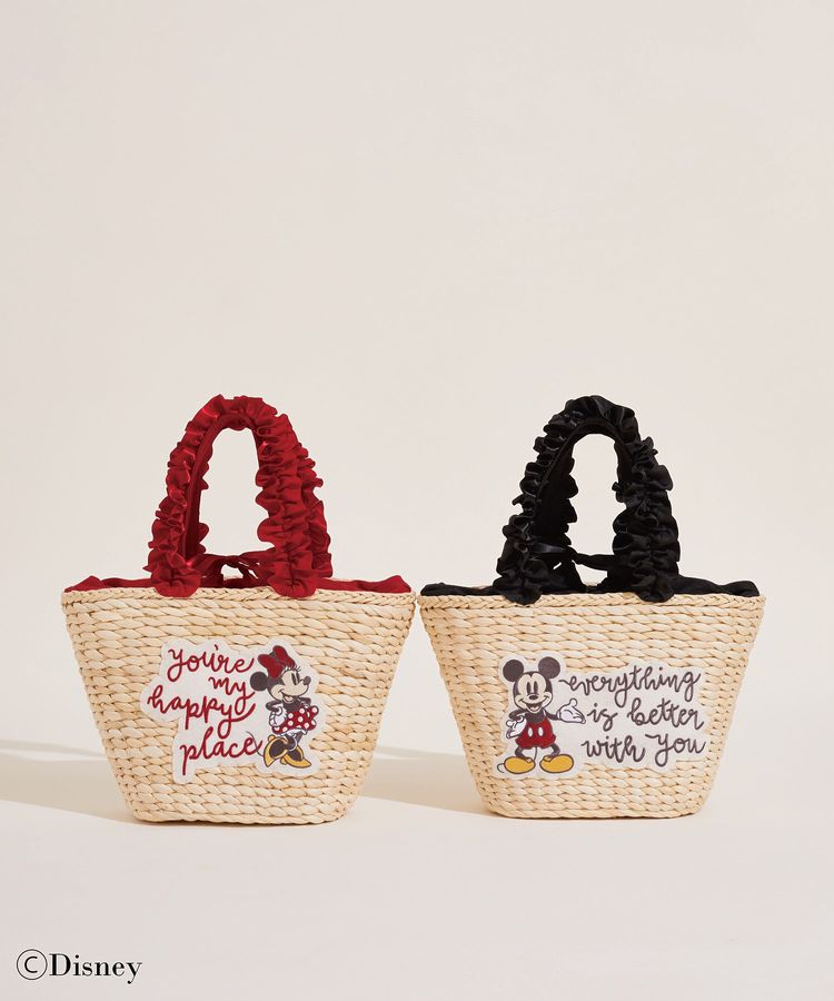 Disney Japan x Maison De Fleur - Mickey Mouse - Frill Handle Basket Bag