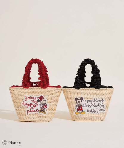 Disney Japan x Maison De Fleur - Minnie Mouse - Frill Handle Basket Bag