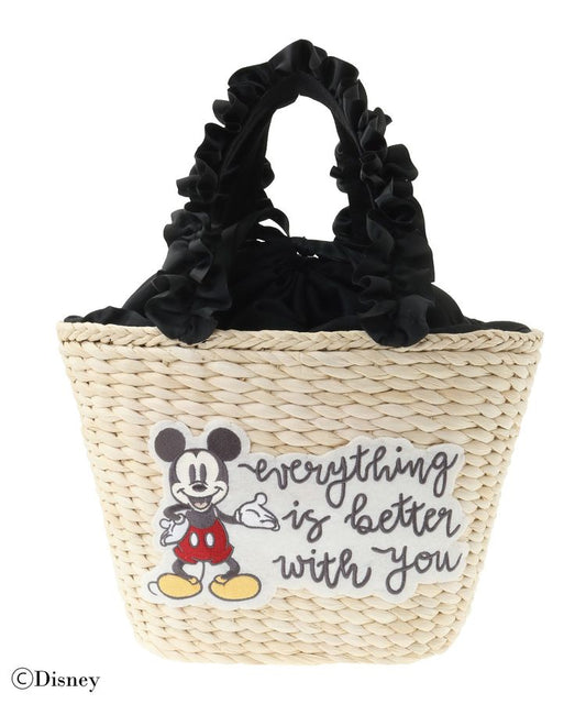 Disney Japan x Maison De Fleur - Mickey Mouse - Frill Handle Basket Bag