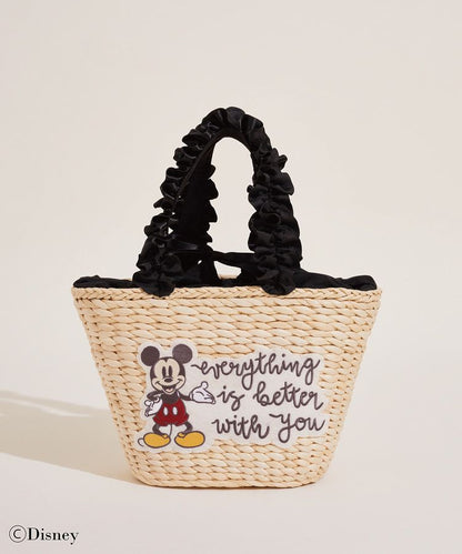 Disney Japan x Maison De Fleur - Mickey Mouse - Frill Handle Basket Bag