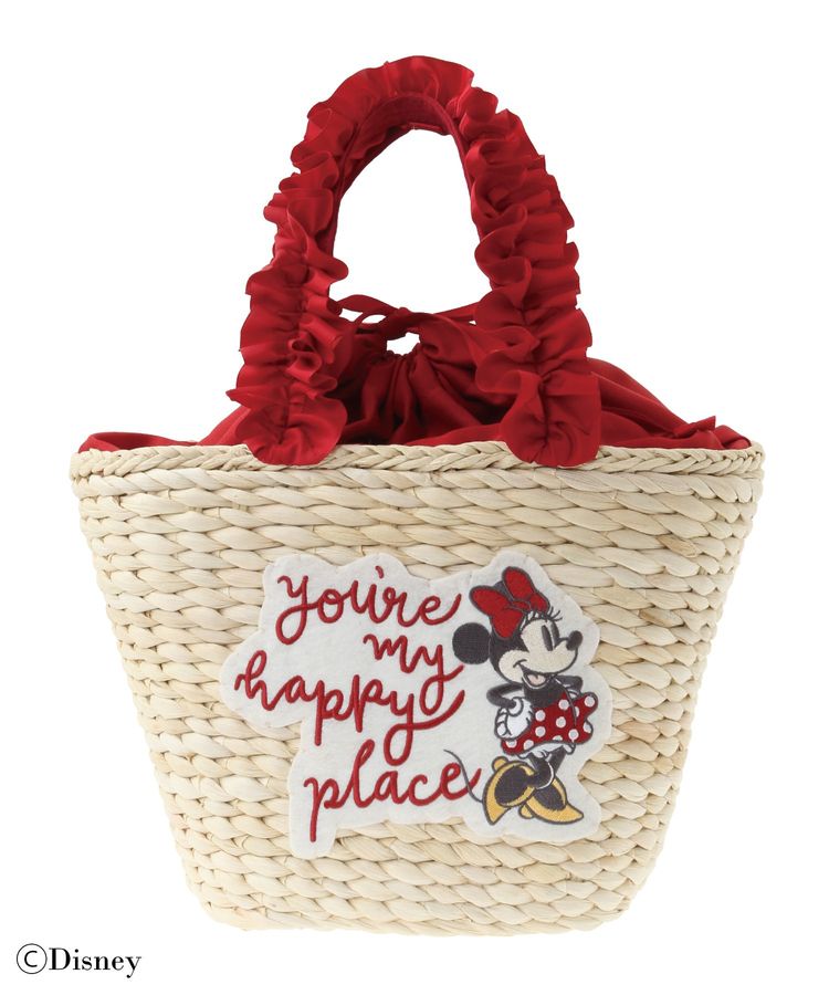 Disney Japan x Maison De Fleur - Minnie Mouse - Frill Handle Basket Bag