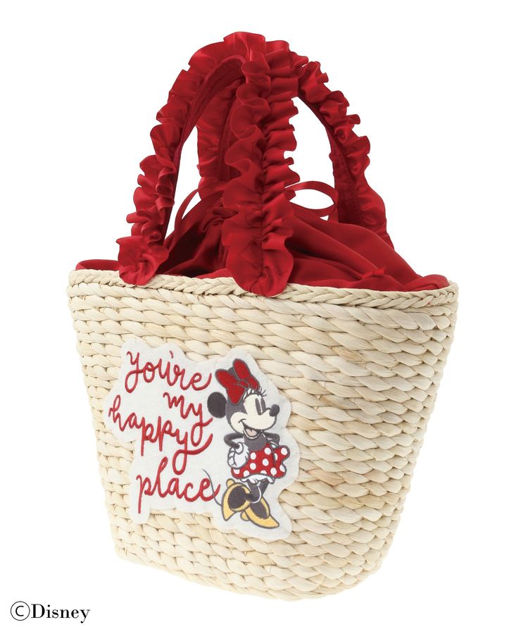 Disney Japan x Maison De Fleur - Minnie Mouse - Frill Handle Basket Bag