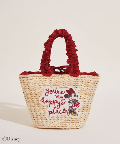 Disney Japan x Maison De Fleur - Minnie Mouse - Frill Handle Basket Bag