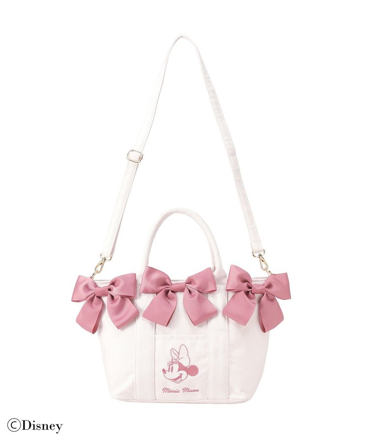 FEB 22 PREORDER - Disney Japan x Maison De Fleur - Minnie Mouse - Volume Ribbon 2-Way Tote Bag