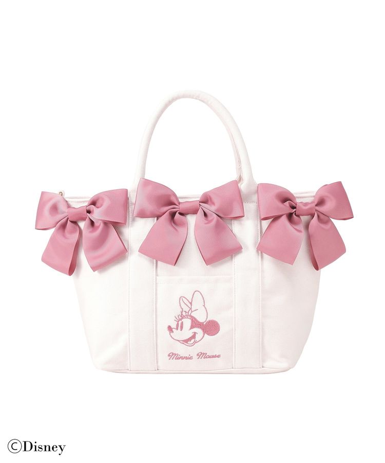 FEB 22 PREORDER - Disney Japan x Maison De Fleur - Minnie Mouse - Volume Ribbon 2-Way Tote Bag