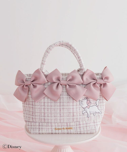 FEB 22 PREORDER - Disney Japan x Maison De Fleur - The Aristocats - Marie - Volume Ribbon 2-Way Tote Bag
