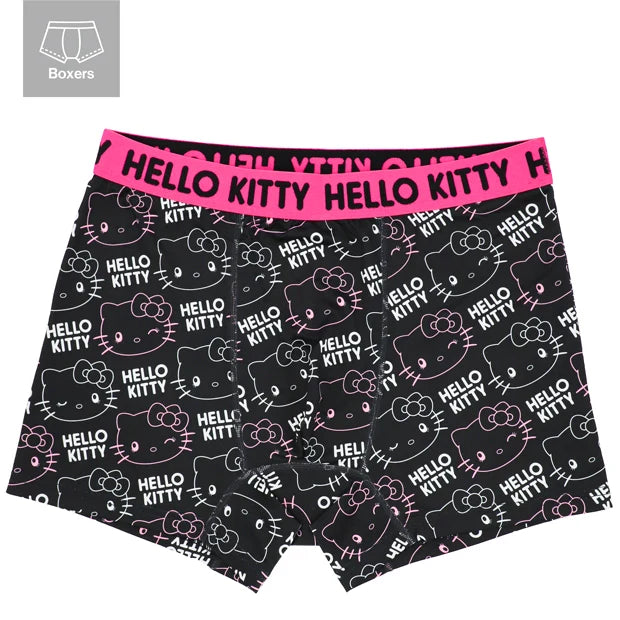 Universal Studios Japan - Hello Kitty - Pink & Black - Men's Boxers