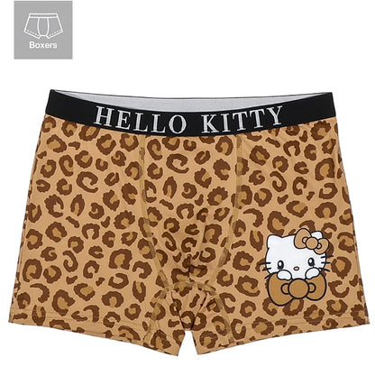 Universal Studios Japan - Hello Kitty - Brown Leopard Print - Men's Boxers