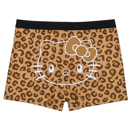 Universal Studios Japan - Hello Kitty - Brown Leopard Print - Men's Boxers