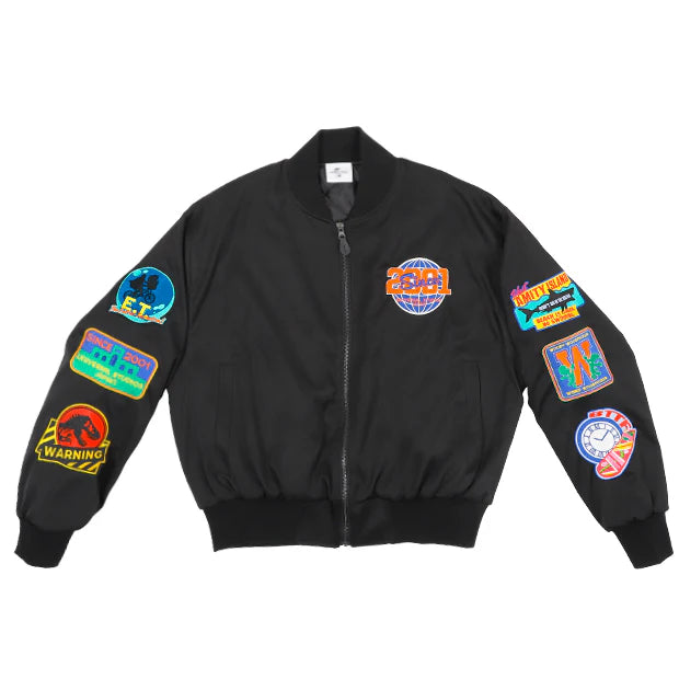 MAY 1 PREORDER - Universal Studios Japan - 25th Anniversary - Classic Rides - Jurassic Park / Jaws / Back to the Future / E.T. / Woody Woodpecker - Varsity Jacket