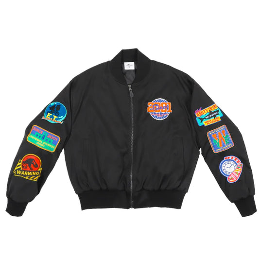 MAY 1 PREORDER - Universal Studios Japan - 25th Anniversary - Classic Rides - Jurassic Park / Jaws / Back to the Future / E.T. / Woody Woodpecker - Varsity Jacket