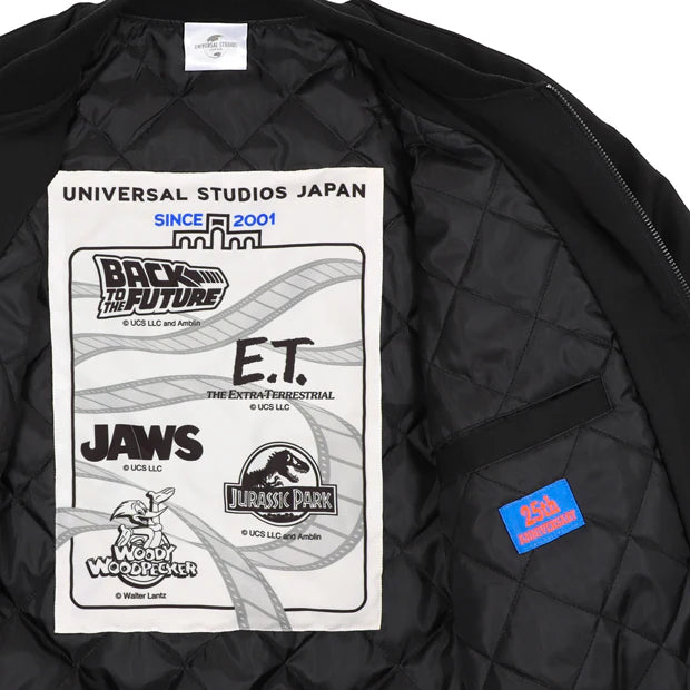 MAY 1 PREORDER - Universal Studios Japan - 25th Anniversary - Classic Rides - Jurassic Park / Jaws / Back to the Future / E.T. / Woody Woodpecker - Varsity Jacket