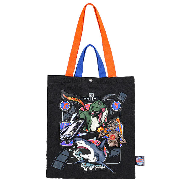 MAY 1 PREORDER - Universal Studios Japan - 25th Anniversary - Classic Rides - Jurassic Park / Jaws / Back to the Future / E.T. / Woody Woodpecker - Tote Bag