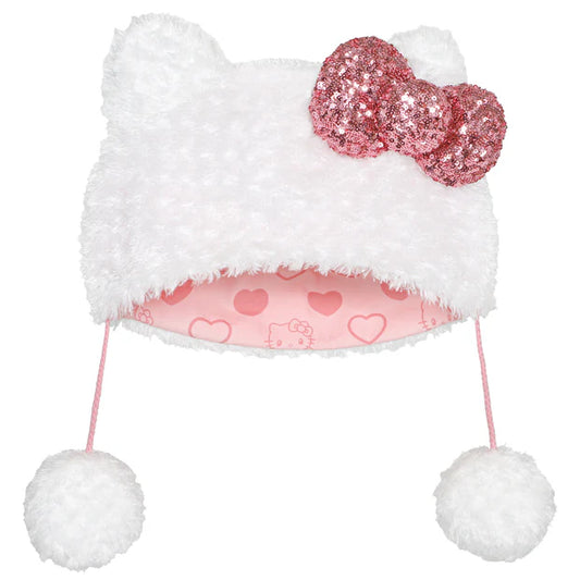 Universal Studios Japan - Hello Kitty - White Pom Pom Hat - One Size