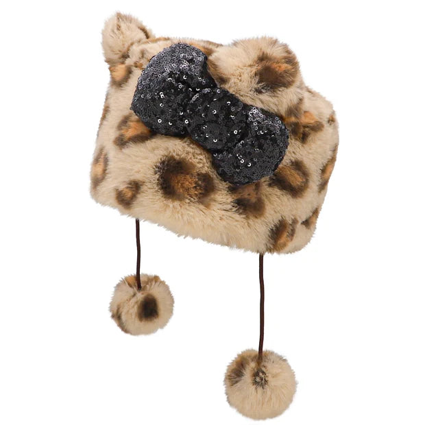 Universal Studios Japan - Hello Kitty - Fluffy Leopard Print Hat
