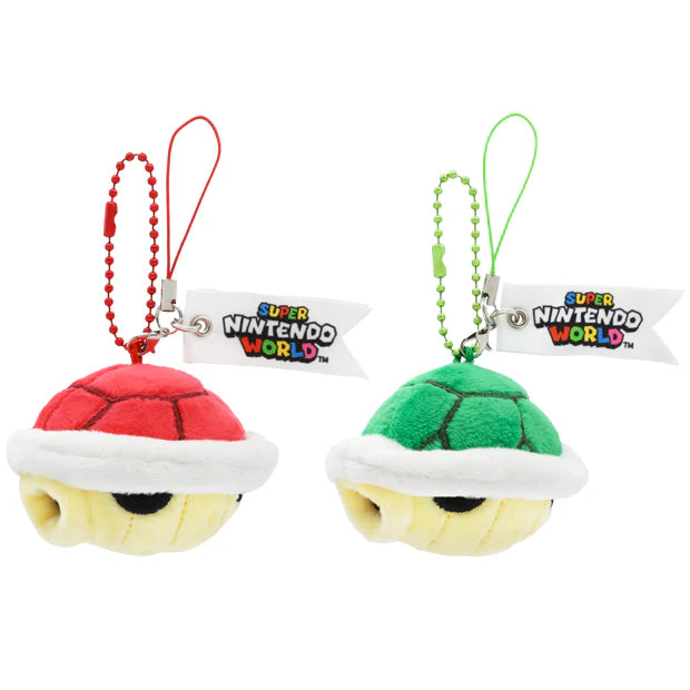 MAY 1 PREORDER - Universal Studios Japan - Super Nintendo World - Red Shell/Green Shell - Plush Keychain Set