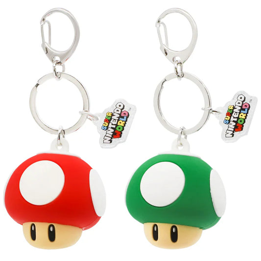 Universal Studios Japan - Super Nintendo World - Super Mushroom/1UP Mushroom - Keychain Set